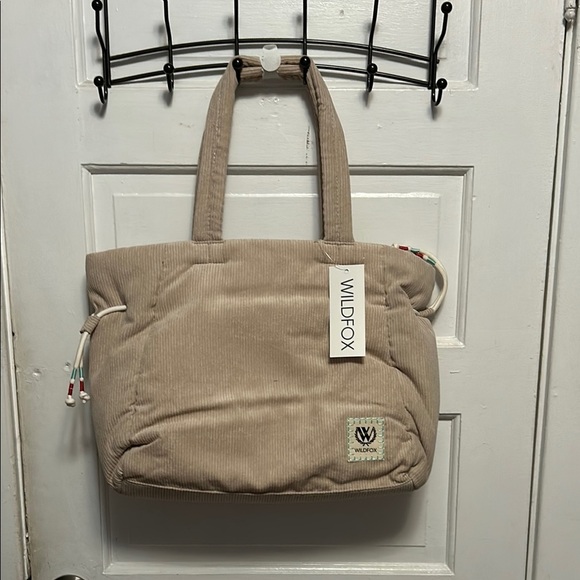 Wildfox Tan Corduroy Tote Bag - Picture 1 of 10
